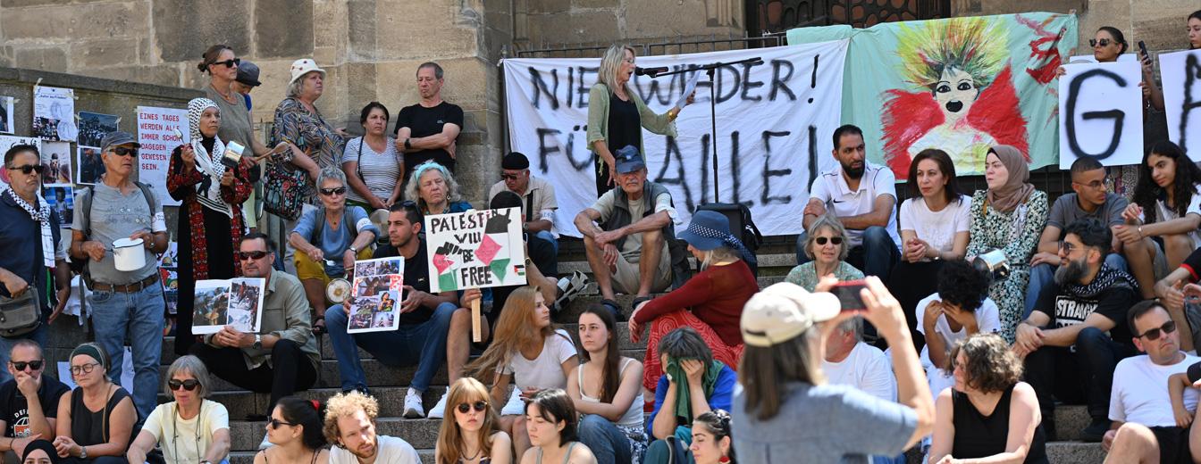 Kundgebung zum Gazakrieg in Tübingen im August 2025 / Ulrich Waiblinger